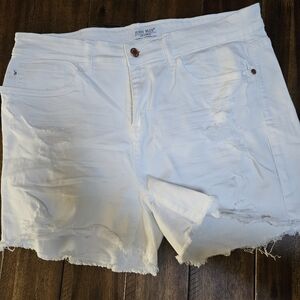 Judy blue white distressed jean short